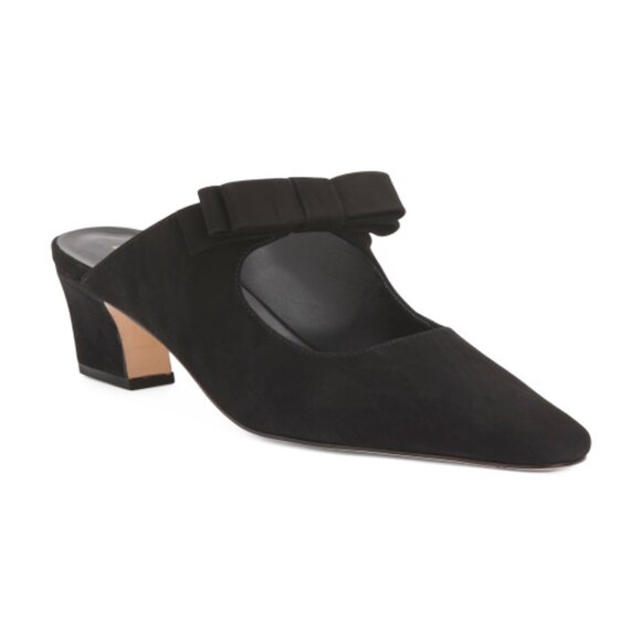 BERNARDO Suede Astrid Heeled Mules - Picture 1 of 3